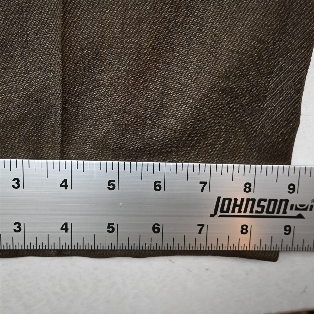 Jack Victor 38x32 Brown 100% Estrato Wool Spencer Cuffed Dress Mens Pants - Picture 5 of 9